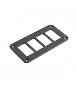 Панель на 4 переключателя, алюминий, YUJ, 12 YUJ