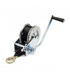 Лебедка для прицепа с лентой и крюком, с РЕВЕРСОМ, 1000lbs, оцинкованная, TOW, 702020