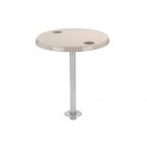 Комплект стол круглый со стойкой, 59х59х5 см, цвет Ivory, NewStar, 75201-03