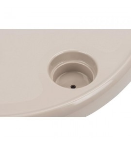 Комплект стол круглый со стойкой, 59х59х5 см, серый, NewStar, 75201-04