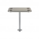 Комплект стол прямоугольный со стойкой, 70х40х5 см, серый, NewStar, 75202-04