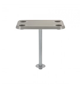 Комплект стол прямоугольный со стойкой, 70х40х5 см, серый, NewStar, 75202-04