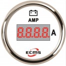 Амперметр цифровой, 52 мм, белый, ECMS, 800-00166