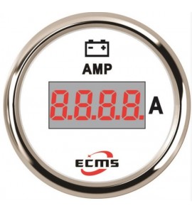 Амперметр цифровой, 52 мм, белый, ECMS, 800-00166
