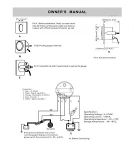 Амперметр цифровой, 52 мм, белый, ECMS, 800-00166