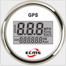 GPS спидометр, с компасом, 52 мм, белый, ECMS, 800-00171