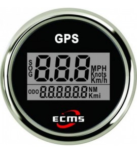 GPS спидометр, с компасом, 52 мм, черный, ECMS, 800-00174