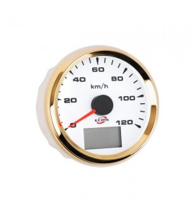 GPS спидометр, 85 мм, белый, ECMS, 902-00077