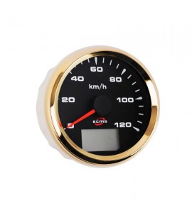 GPS спидометр, 85 мм, черный, ECMS, 902-00078