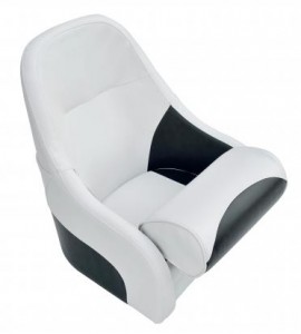 Кресло Flip up, с крепежной пластиной, бело-черное, AquaLand, 13123