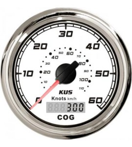 GPS спидометр, 85 мм, белый, Wema (KUS), KY08103