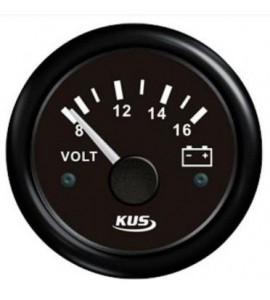 Вольтметр, 52 мм, черный, Wema (Kus), K-Y13000