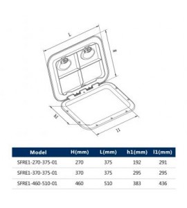 Люк доступа, 375x270 мм, Seaflo, SFRE1-270-375-01