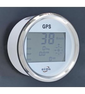 GPS спидометр, мультиэкран, 85 мм, белый, ECMS, 900-00031