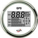 GPS спидометр, мультиэкран, 85 мм, белый, ECMS, 900-00031