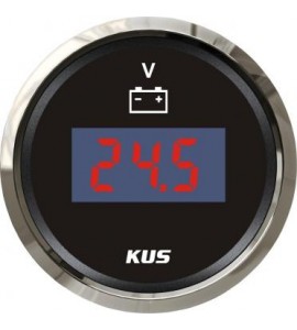 Вольтметр цифровой, 52 мм, черный, Wema (Kus), KY23000