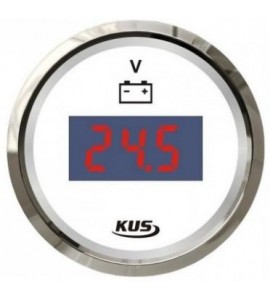 Вольтметр цифровой, 52 мм, белый, Wema (Kus), KY23100