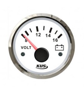 Вольтметр, 52 мм, белый, Wema (Kus), K-Y13100