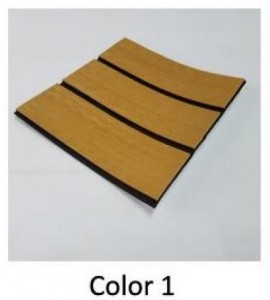 Искусcтвенный тик EVA, коричневый, черная полоса, Color 1