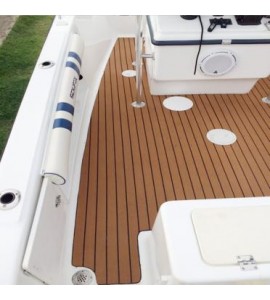 Искусcтвенный тик EVA, коричневый, черная полоса, Color 1