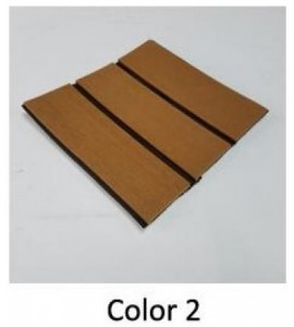 Искусcтвенный тик EVA, светло-коричневый, черная полоса, Color 2