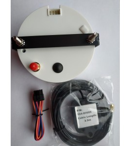 GPS спидометр, 85 мм, белый, ECMS, 900-00076