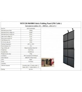 Солнечная панель складная, 120W, 18V 6А, SUNERGY, MTF120
