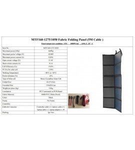 Солнечная панель складная, 160ВТ 17,6V 9А, SUNERGY, MTF160