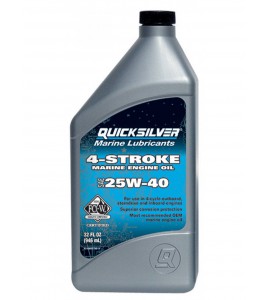 Моторное масло Quicksilver FC-W 25W-40 для 4-х тактных двигателей, минеральное, 1 л