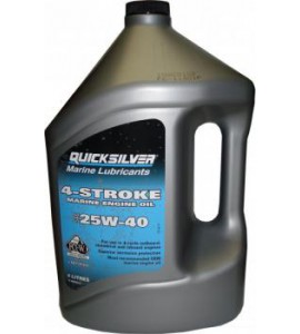 Моторное масло Quicksilver FC-W 25W-40 для 4-х тактных двигателей, минеральное, 4 л