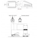 Выключатель помпы, поплавковый, с фильтром, 12 Ампер, Seaflo, SFBS-12-04B