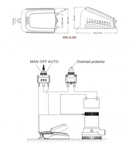 Выключатель помпы, поплавковый, с фильтром, 12 Ампер, Seaflo, SFBS-12-04B