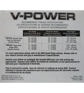 Свеча зажигания ZFR5F, V-Power, NGK, 33-8M0057936